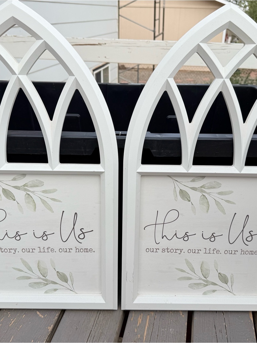 White 'This is Us' Arched Wall Decor